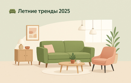 Летние тренды 2025: лёгкая и функциональная мягкая мебель
